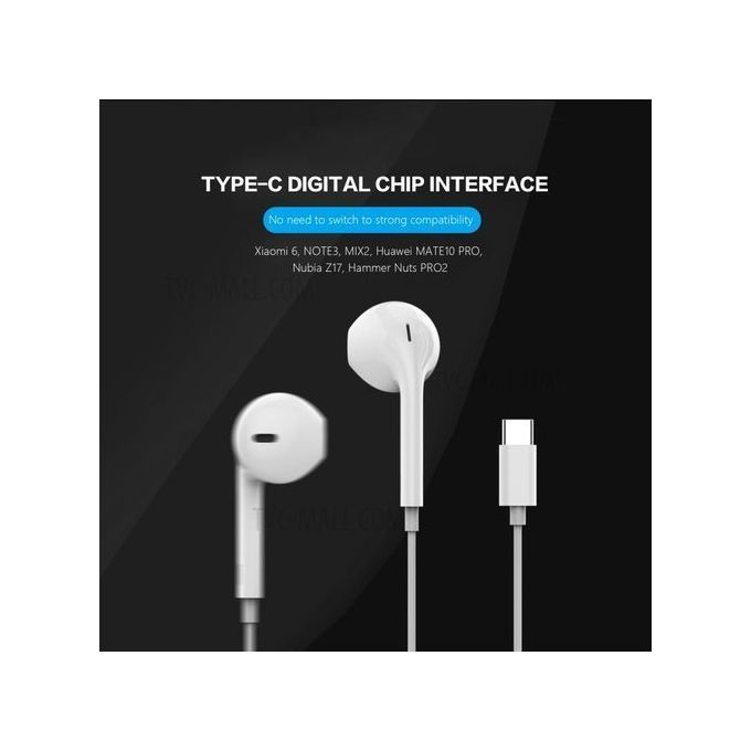Wired Type C Headphones Earbuds For Android Type C Enabled Earphones EARPIECE Headset EarPod For Samsung Redmi Etc