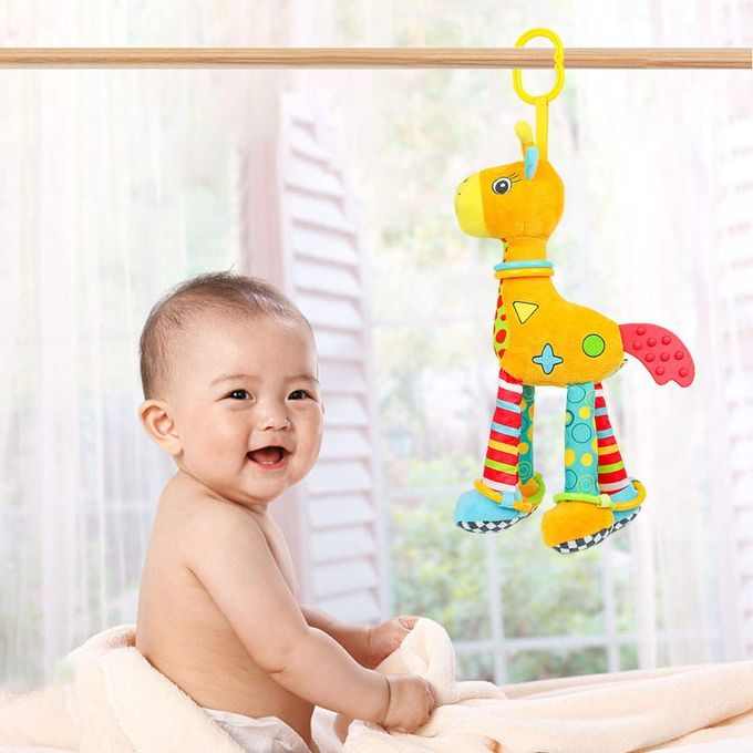 Baby Hanging Rattles Teether Toys Animal Shape Colorful Giraffe Shape