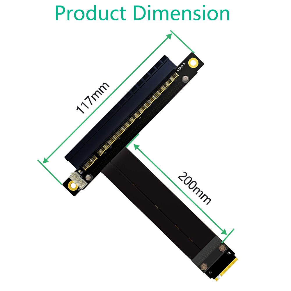 M.2 NVME M-key To PCI-E 3.0 16X Extension Cable High-speed