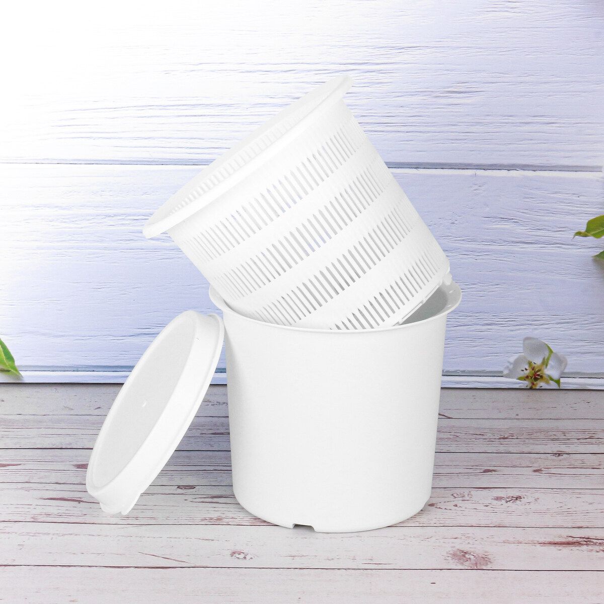 Succulents Pots Tray Flower Plant Nursery Holder Garden Home Desktop Decoration White-Medium