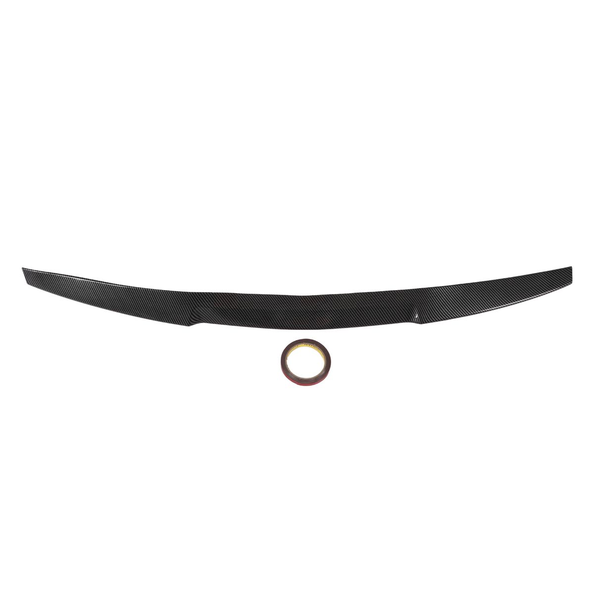 Carbon Fibre Style Rubber Rear Trunk Spoiler Lip Wing