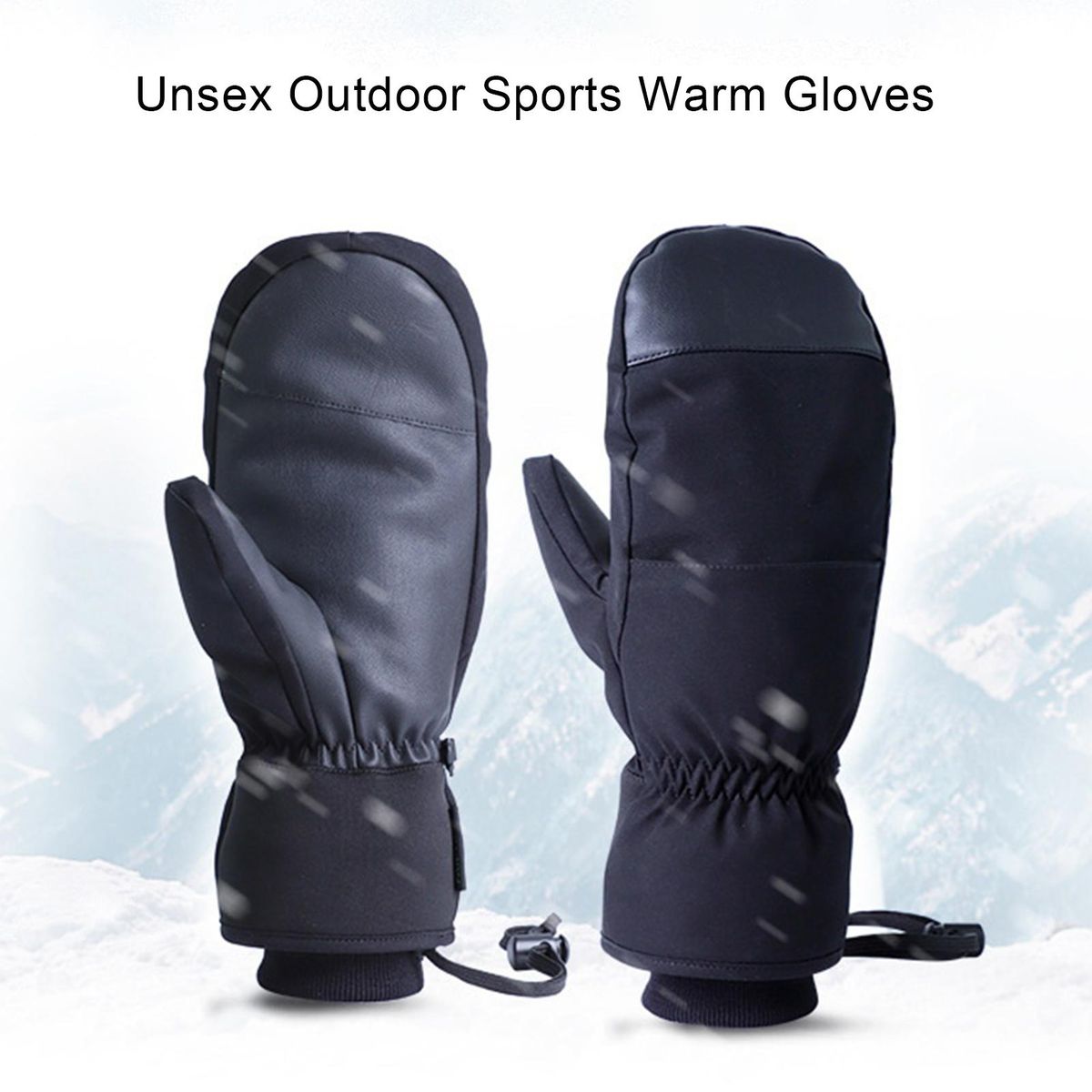 1 Pair Warm Touch Screen Finger Winter Black