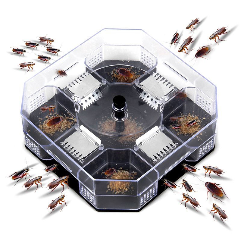 (black)Kitchen Household Large Cockroach Traps Cockroach Trap Cockroaches Trap House Catch RA