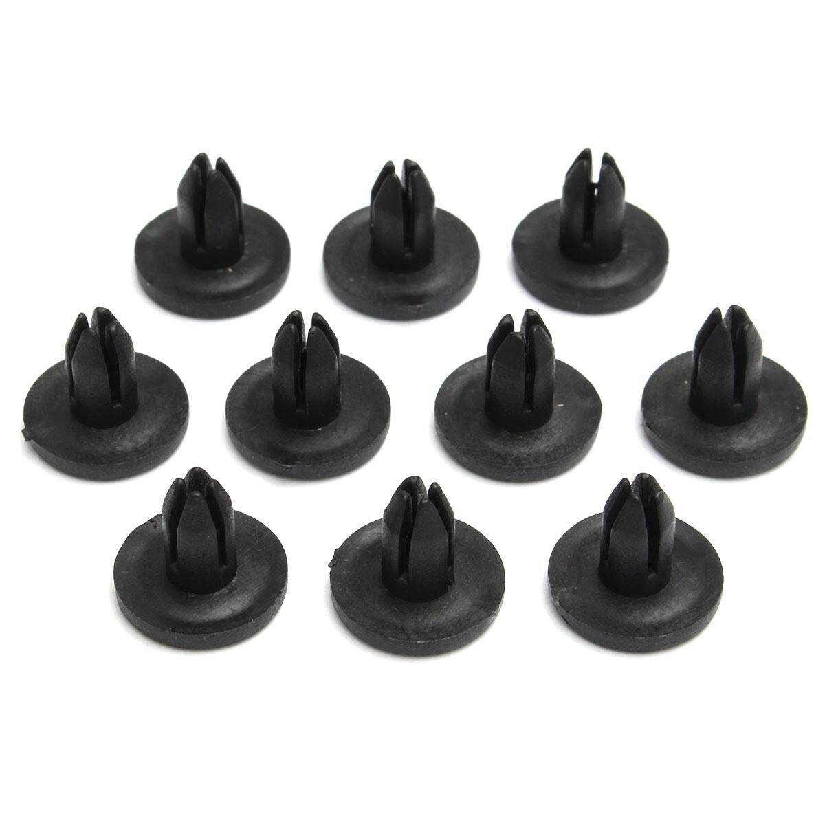 100pcs Auto 6mm Hole Dia Plastic Rivets Fastener Fender Bumper Push Pin Clips