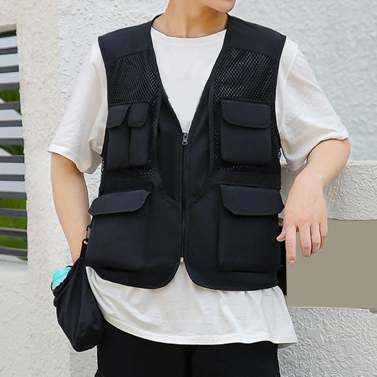 Men Fishing Vest Quick Drying Multi Pockets