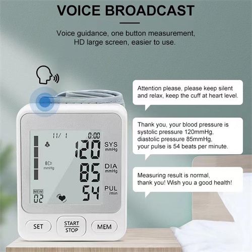 Wrist Blood Pressure Monitor Detects Heart Rate BP Monitor