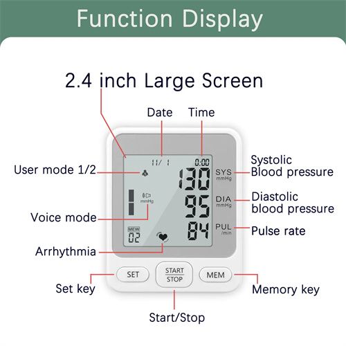 Wrist Blood Pressure Monitor Detects Heart Rate BP Monitor