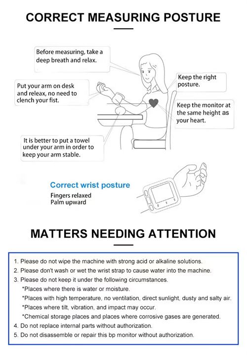 Wrist Blood Pressure Monitor Detects Heart Rate BP Monitor