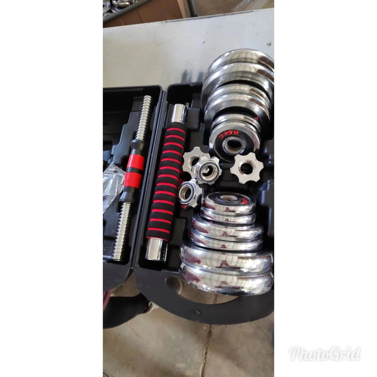 15KG BOXED DUMBBELL WITH BARBELL EXTENSION
