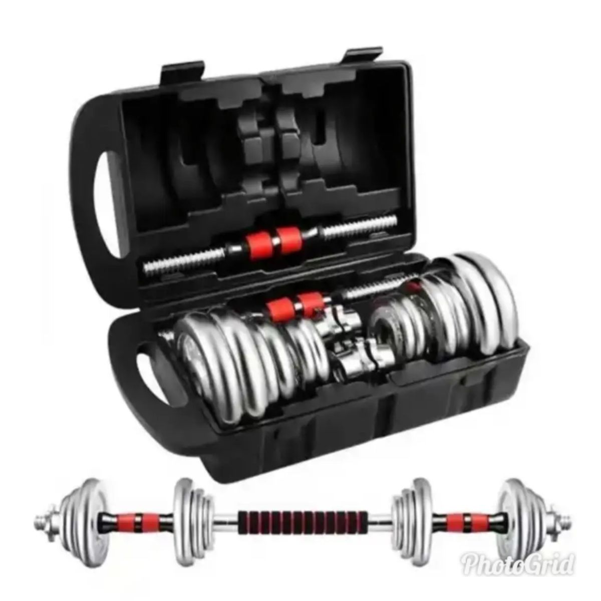 15KG BOXED DUMBBELL WITH BARBELL EXTENSION