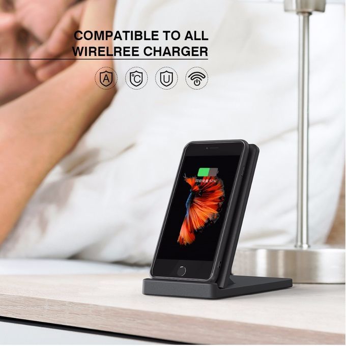 Qi Wireless Charging Receiver Case For IPhone 6 6s Plus 7 7s Plus Protection Case For IPhone X 8 Wireless Charger 5V/1A(For 7 7S Black)