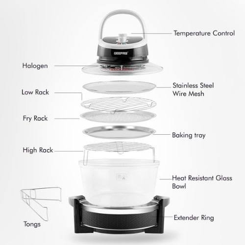 Mistral 17L Convection Halogen Oven - 1400W