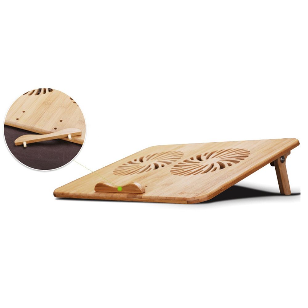 14 15.6 17 Inch Lapbamboo Wood Cooler Base Heatsink Bracket