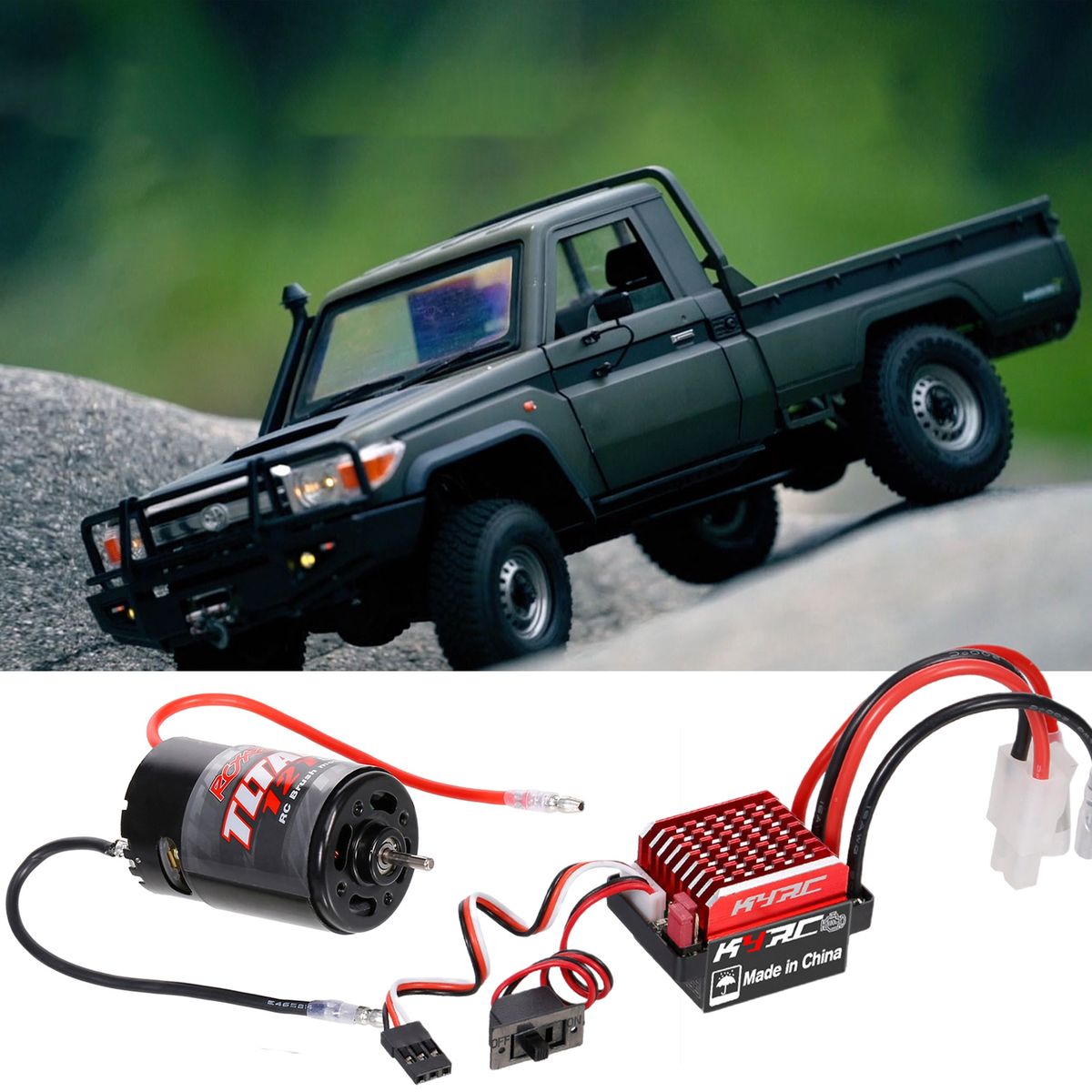 Brushed ESC Wear Resistant 60A ESC Motor Black