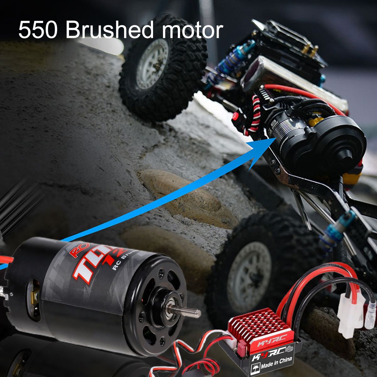 Brushed ESC Wear Resistant 60A ESC Motor Black