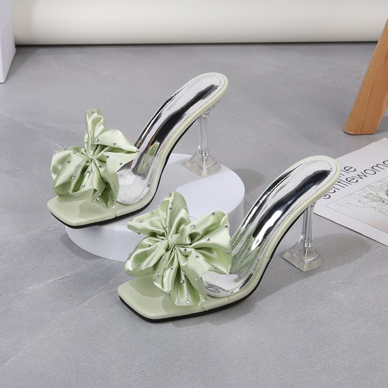 Women's High Heels Odinkat Platform High Heel Sandals - Green [9cm]