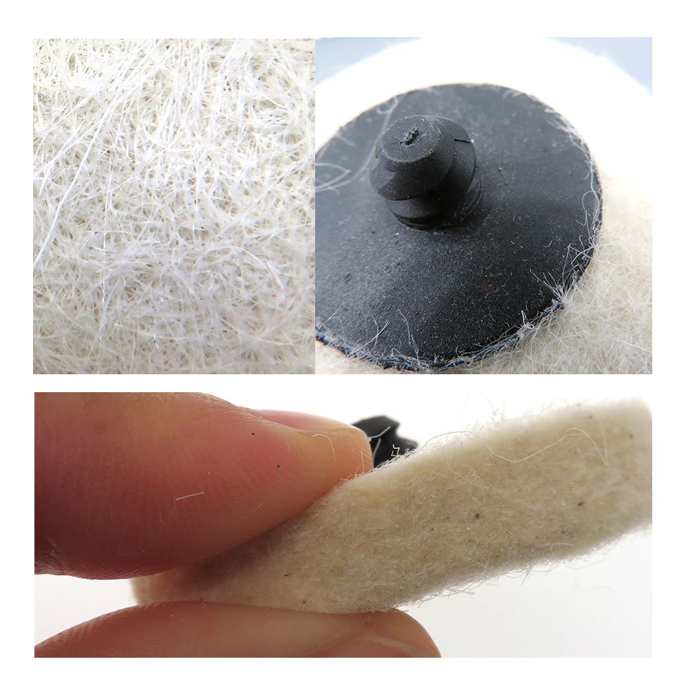 11pcs 2"" 50mm Compressed Wool Pad Fabric Disc Poli