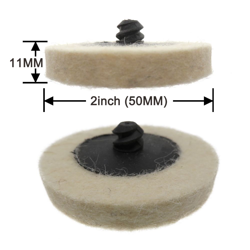 11pcs 2"" 50mm Compressed Wool Pad Fabric Disc Poli