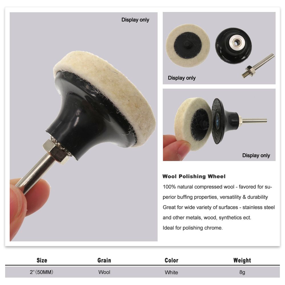 11pcs 2"" 50mm Compressed Wool Pad Fabric Disc Poli