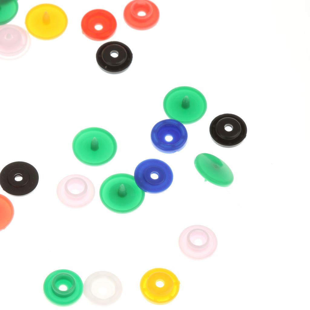 100 Sets T5 Resin Snap Plastic Buttons Fasteners Poppers 124MM Mix