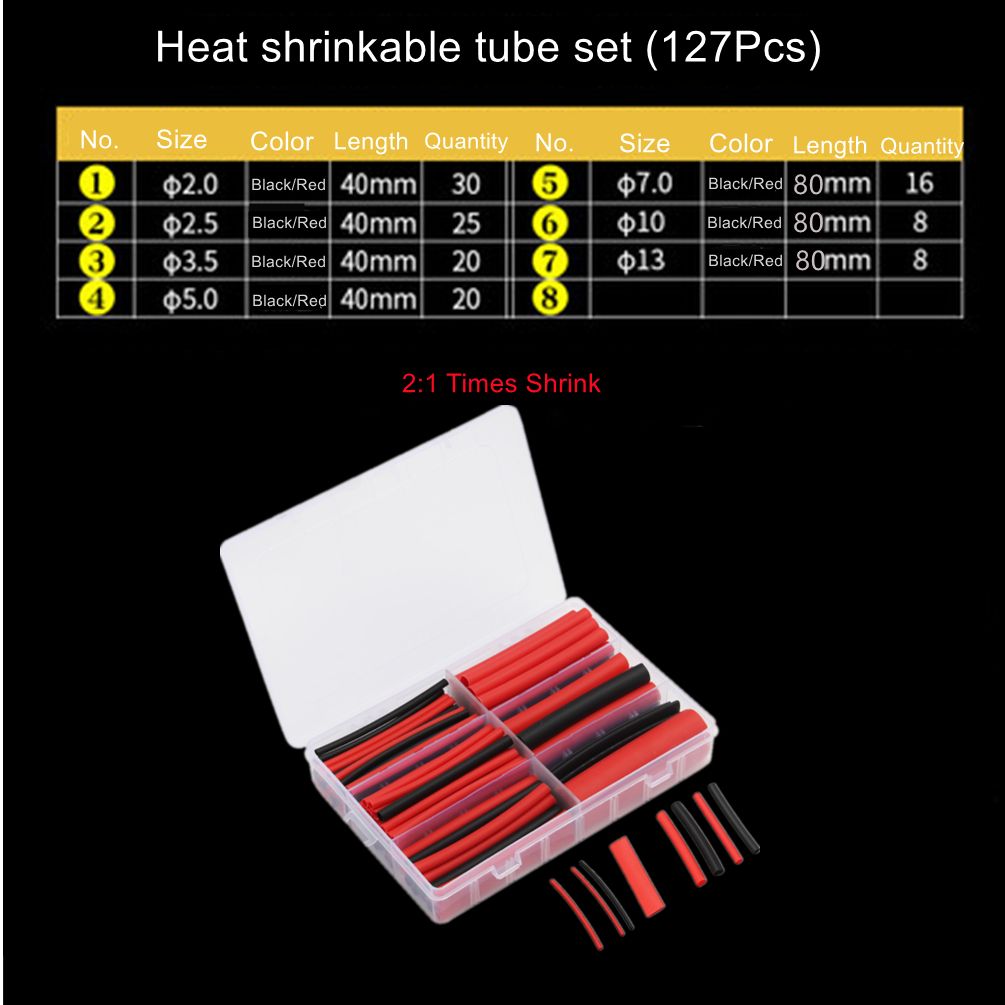 127164 PcsBox Heat Shrink Tube Insulation Waterproof