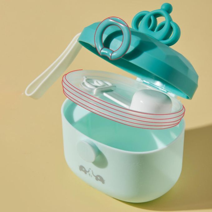 Baby Formula Dispenser Infant Snack Containers With Leveler Green S