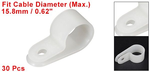 Uxcell 3.15.37.910.415.819.4mm Nylon R-type WhiteBlack