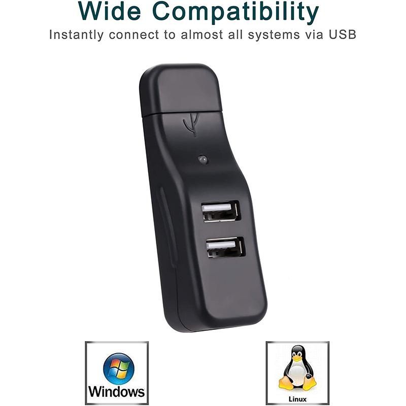 4 Port USB Hub, Mini USB 2.0 Data Hub Splitter Small