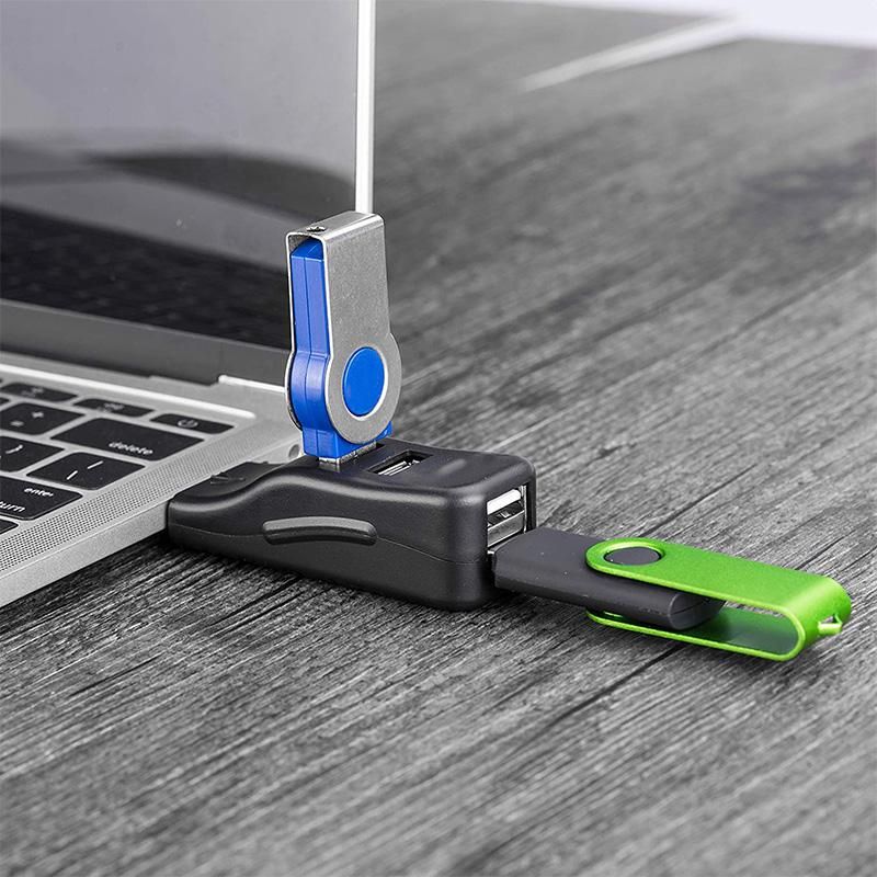 4 Port USB Hub, Mini USB 2.0 Data Hub Splitter Small