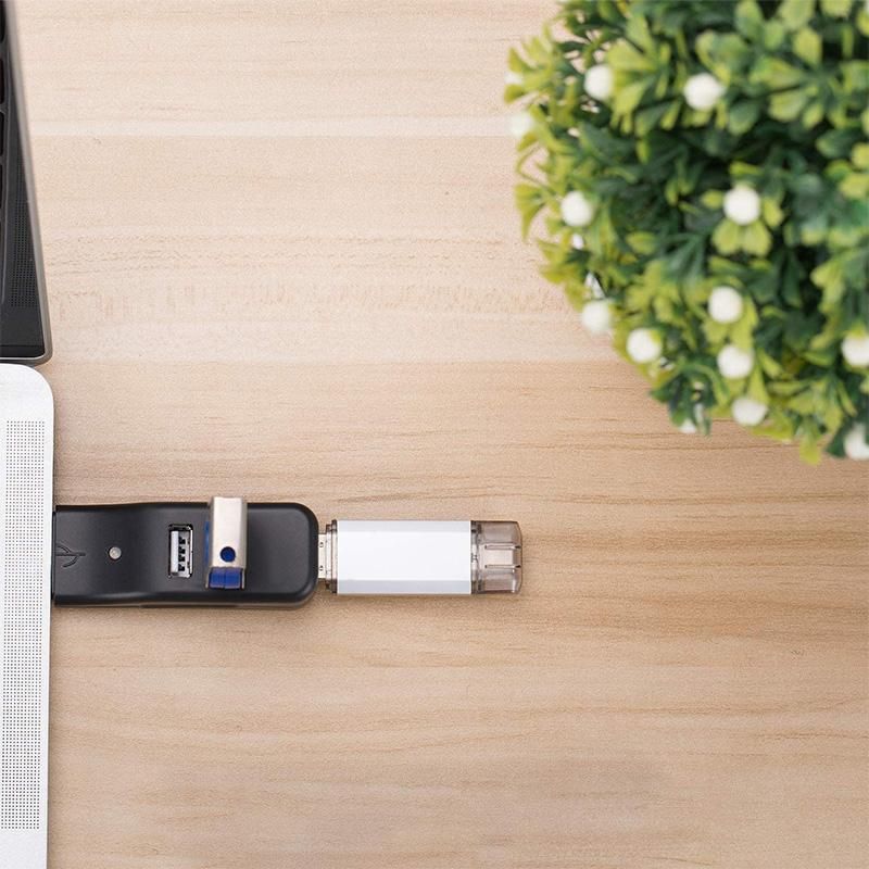 4 Port USB Hub, Mini USB 2.0 Data Hub Splitter Small