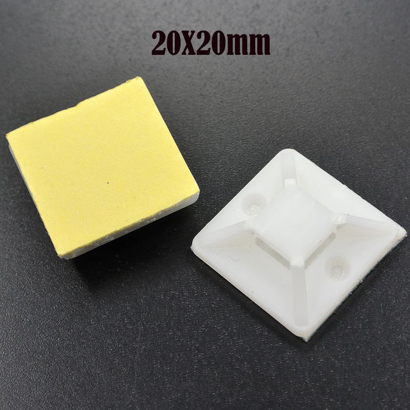 50pcs 20x20mm 253040mm Cable Tie Mount Zip Tie Car Cable