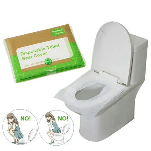 10pcs Disposable Flushable  Bacteria-proof Toilet Seat Cover