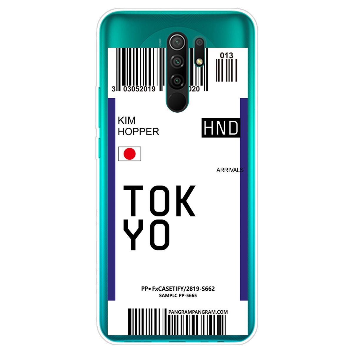 For Xiaomi Redmi 9 Boarding Card Pattern TPU Case