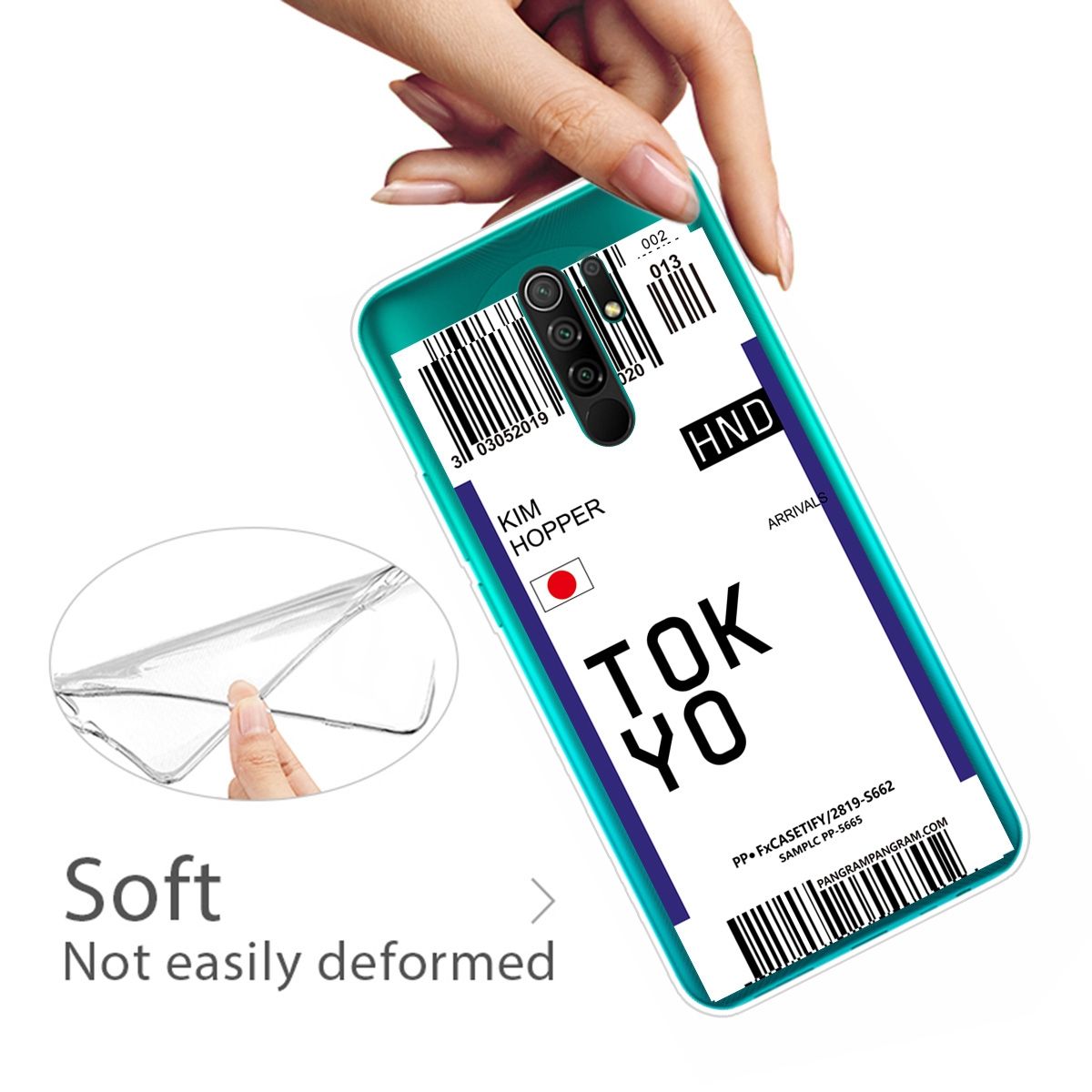 For Xiaomi Redmi 9 Boarding Card Pattern TPU Case