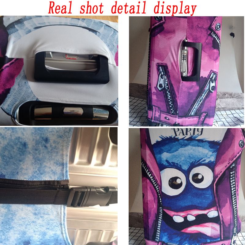 Strange Luggage Cover Travel Suitcase Protector Suit For
