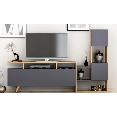 Baffi - Rover Tv Stand & Entertainment Center - Grey