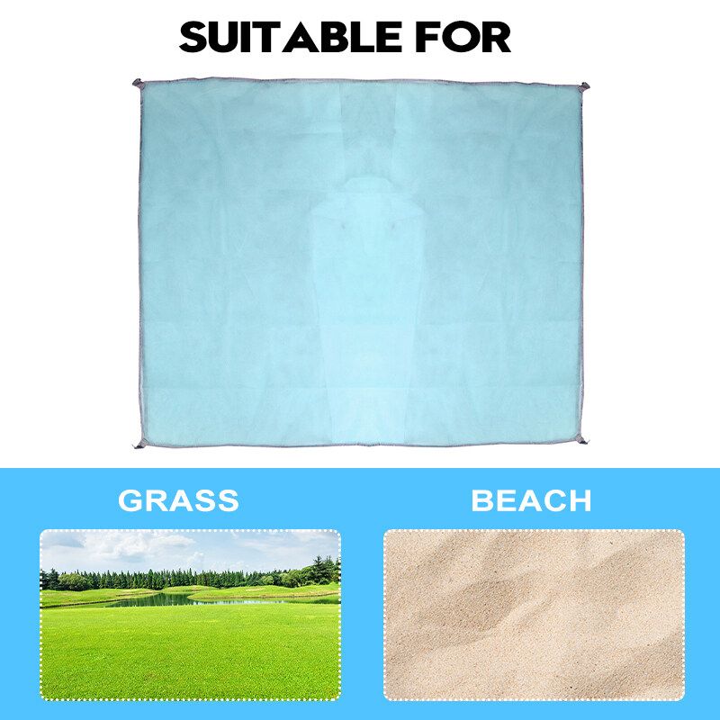 1.5*2M/2*2M Outdoor Beach Mat Magic Sand Beach Blanket Portable Waterproof Easy To Clean Towel Travel Camping Bed Picnic Mattress 2Mx2M-Blue