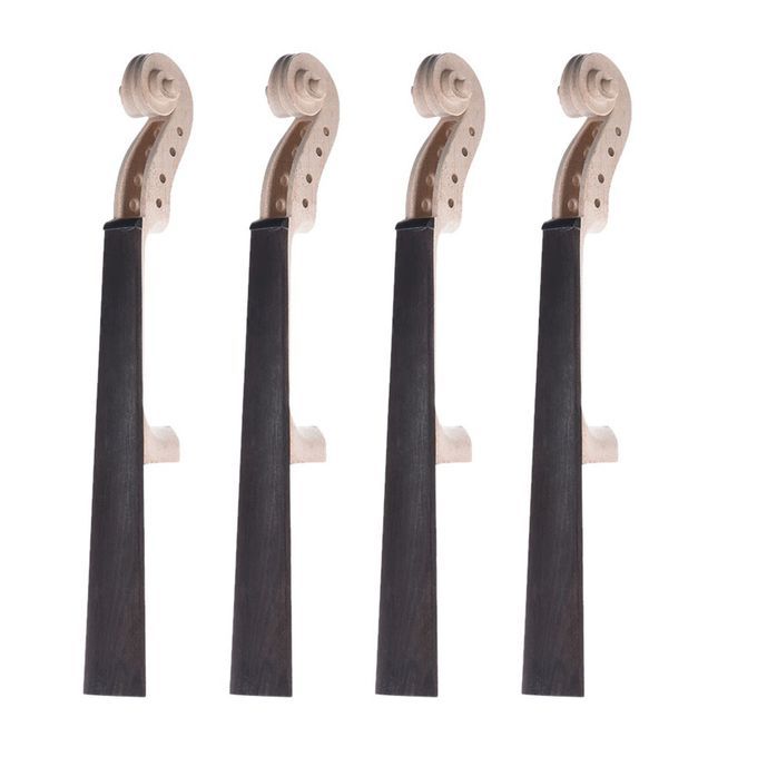 Violin Maple Neck  Ebony Fingerboard Fret Unfinished For Violin