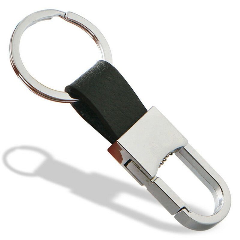 Creative Metal Key Chain Ring Car Fob Keyring Holder-Black