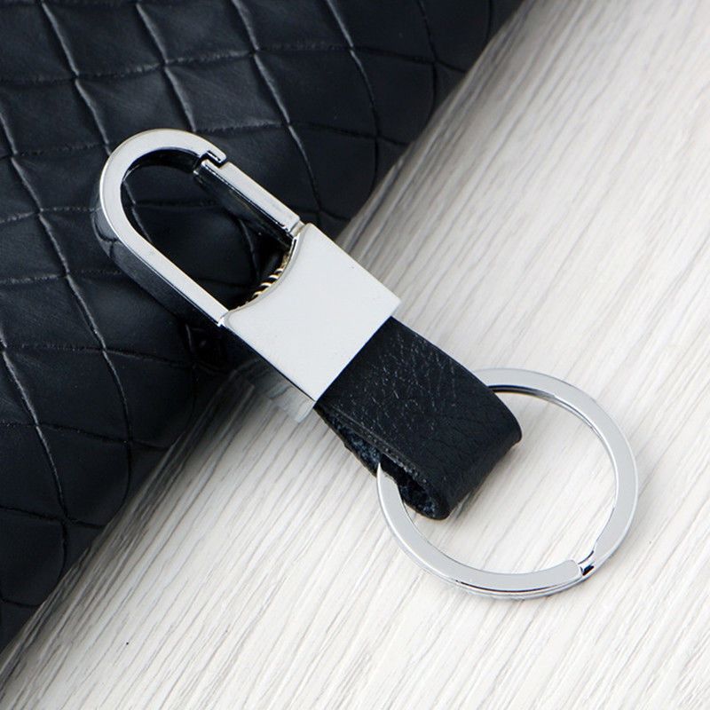 Creative Metal Key Chain Ring Car Fob Keyring Holder-Black