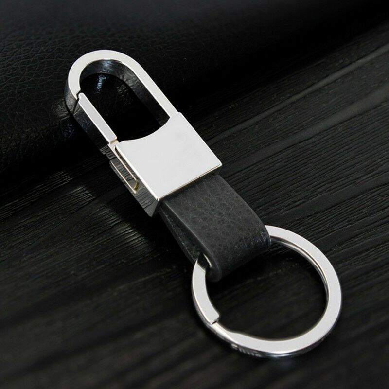 Creative Metal Key Chain Ring Car Fob Keyring Holder-Black