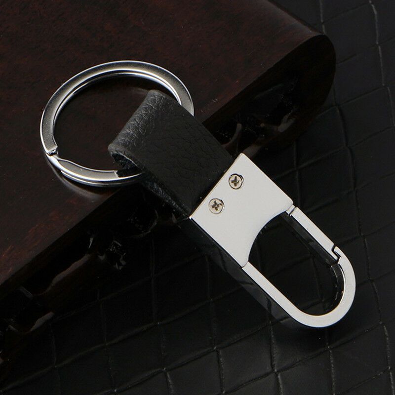 Creative Metal Key Chain Ring Car Fob Keyring Holder-Black