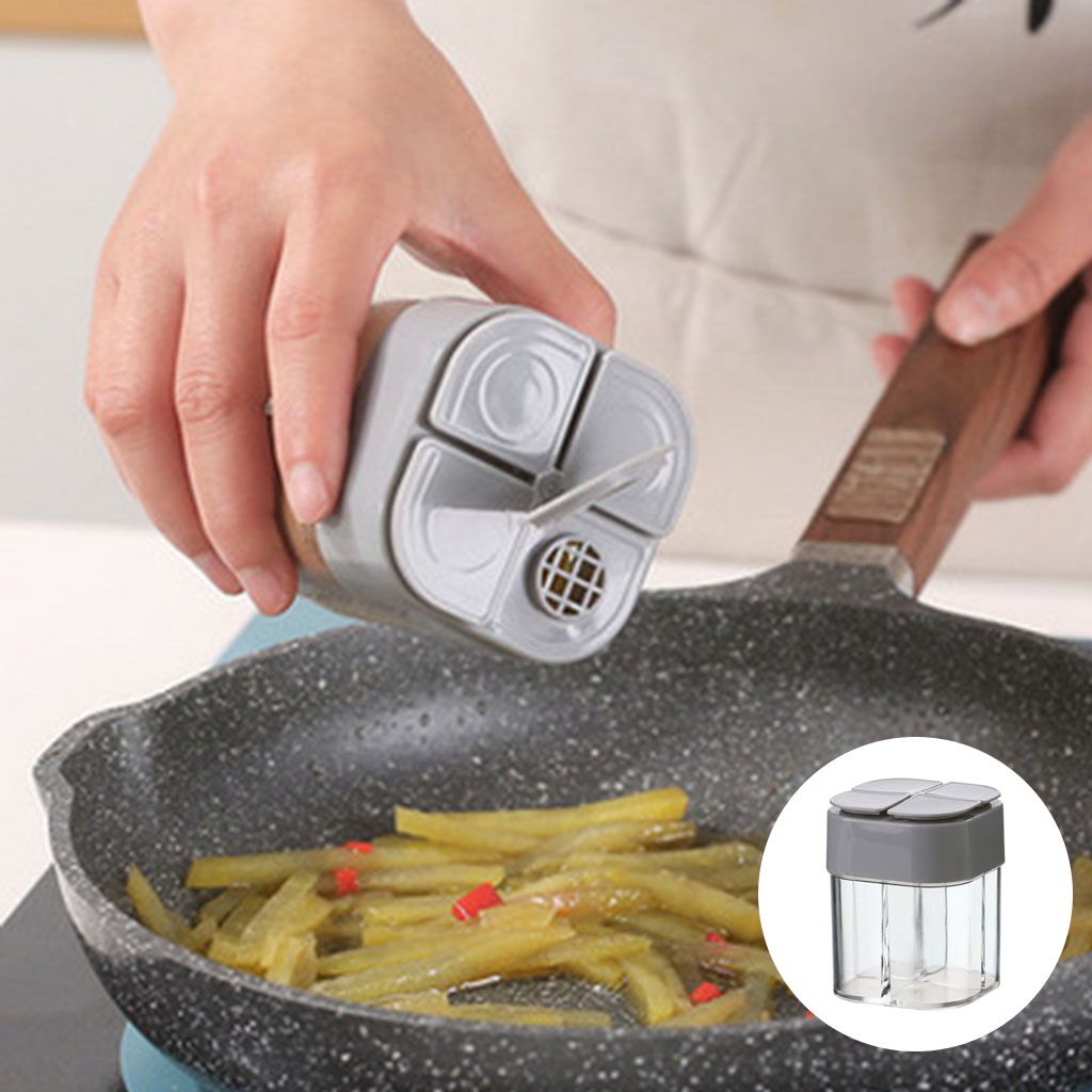 Spice Shaker Pepper Salt Bottle Seasoning Condiment Box Condiment Gray