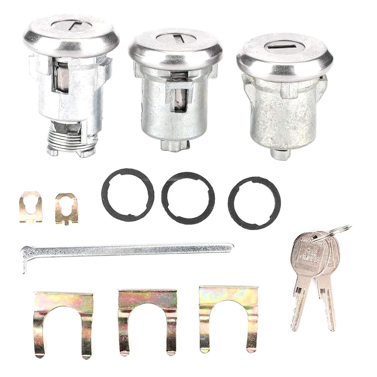 Door Trunk Key, Premium Cutlass Lock Set Door Trunk Key Kit 654394765282 Replacement Fits for Chevelle