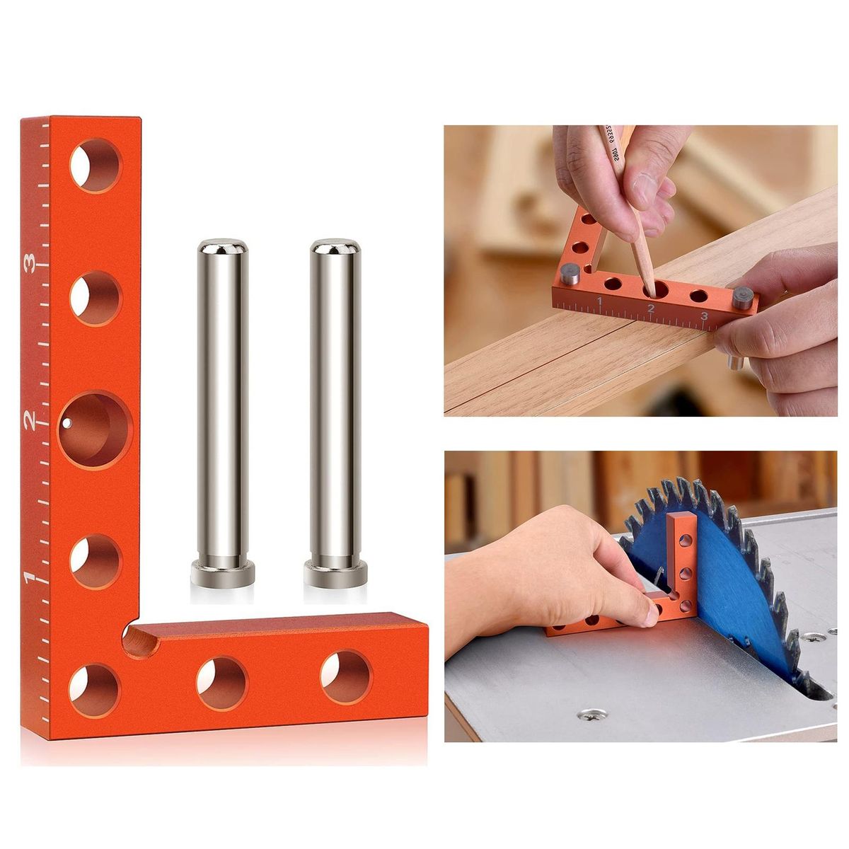 Woodworking Square Woodworking Finder Tool Precise 90° Square Edge Orange