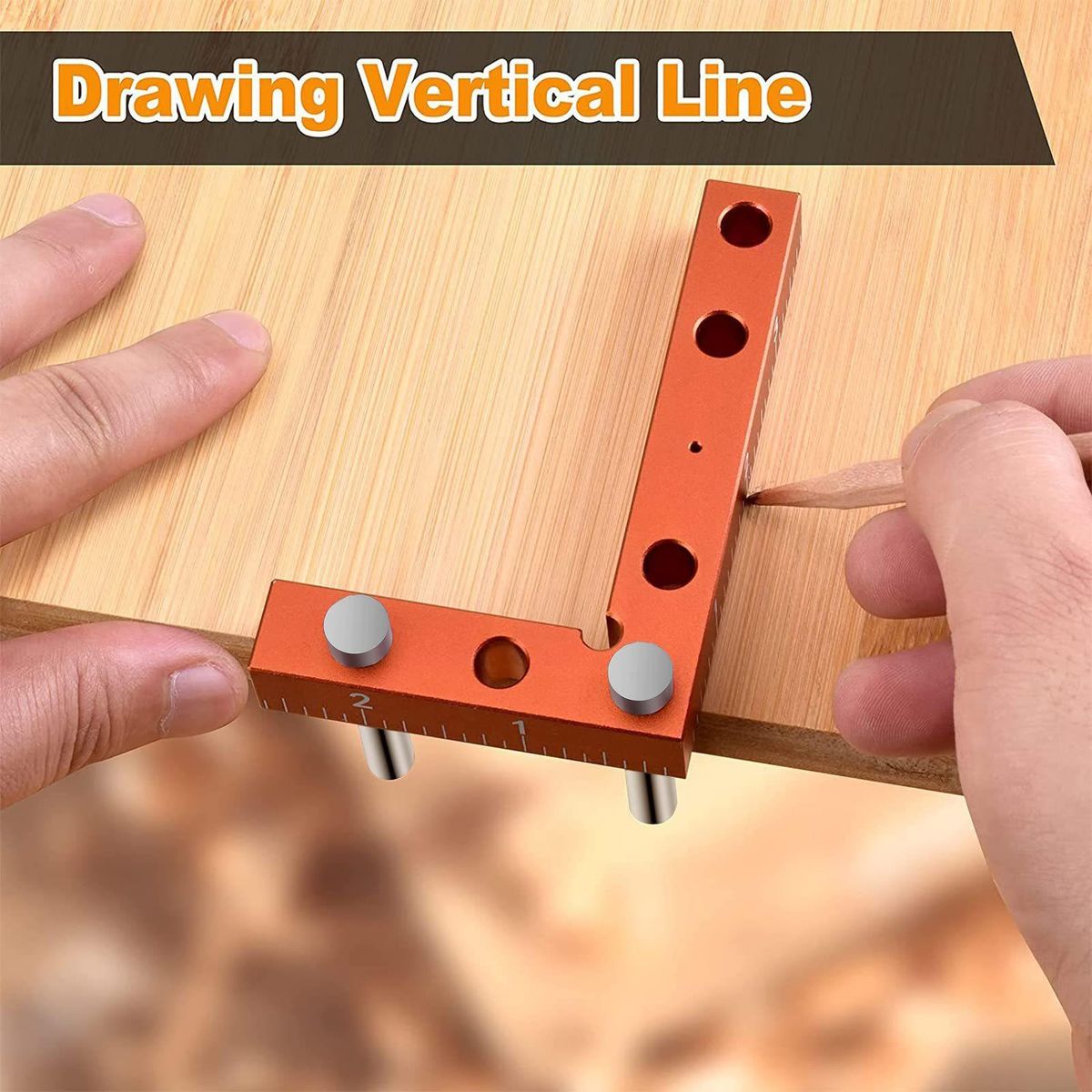 Woodworking Square Woodworking Finder Tool Precise 90° Square Edge Orange