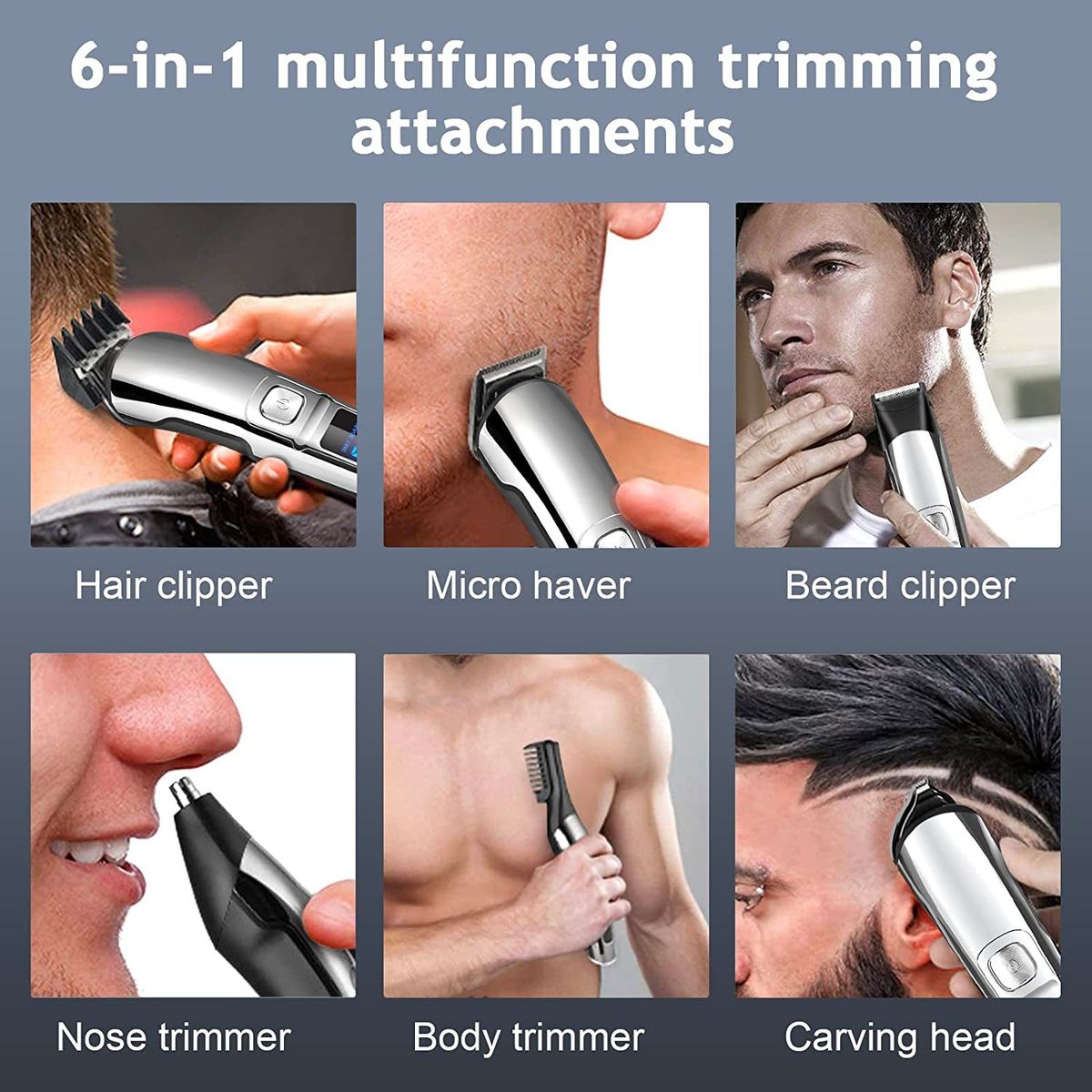 Cross-border Multifunctional Smart Hair Clipper Home Body