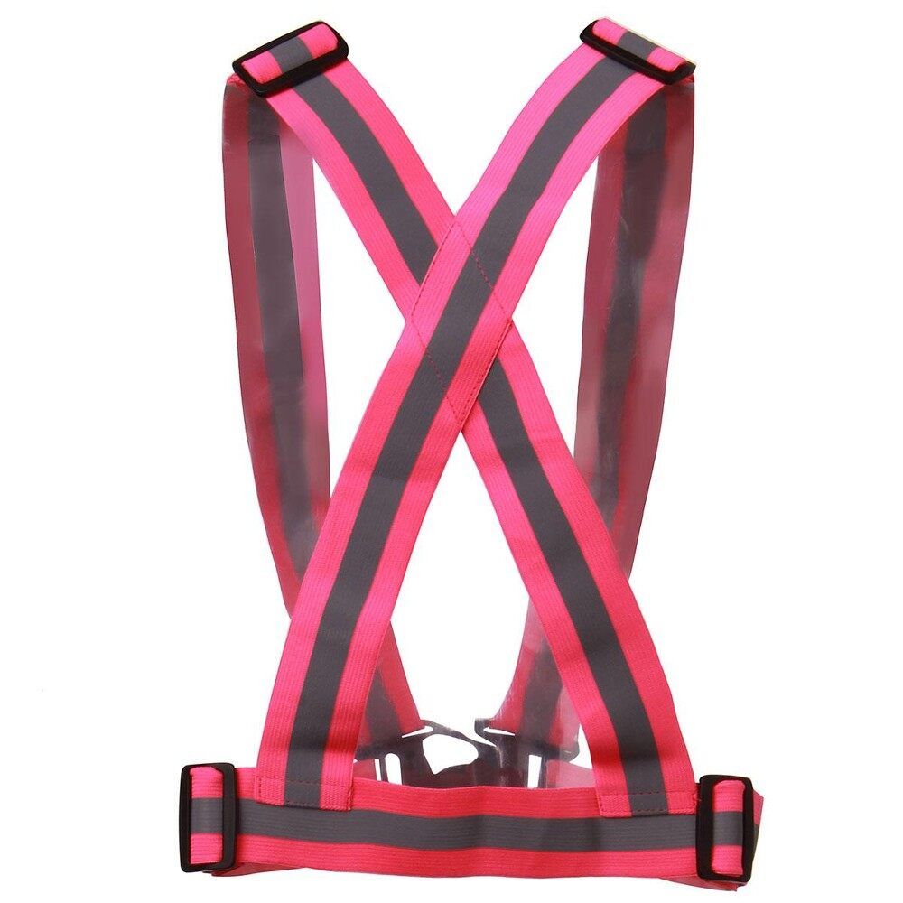 Security Safety Reflective Belt Stripe Night Working Running Jogging Biking NEW Pink