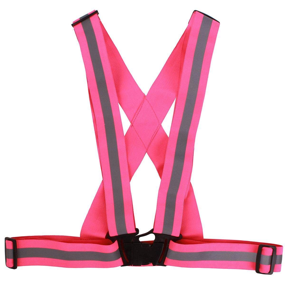 Security Safety Reflective Belt Stripe Night Working Running Jogging Biking NEW Pink