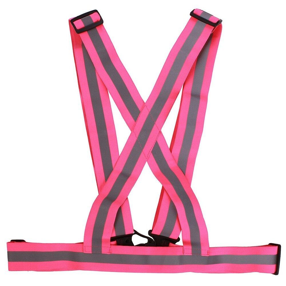 Security Safety Reflective Belt Stripe Night Working Running Jogging Biking NEW Pink